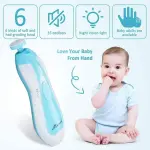 Nail File Drill for Baby No Sharp Claws Hurt, 6 in 1 Safety Cutter Trimmer Clipper for Toes and Fingers( blue & Pink) (Rectangular pink)