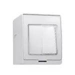 AC110-250V 20A Wall Switches 2 Gang 1 Way Waterproof Press Button Wall Light Switches Switch Socket (white 3 gang)