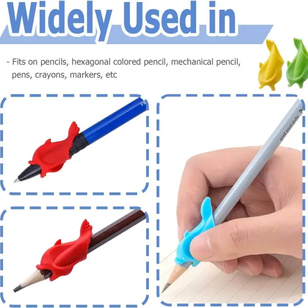 finger pen grip for primary school students, kindergarten beginners, pencil control pen training, baby learning to write, hand protector (Multicolor 10 pcs)