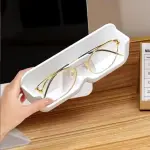 Wall Mounted Eyeglasses & Sunglasses Organizer Storage Display Holder (No Drill, Adhesive) (CLEAR)