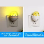Automatic LED Light Sensor Plug-In Night Lamp – Yellow Duck Bedroom Socket Light