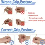 finger pen grip for primary school students, kindergarten beginners, pencil control pen training, baby learning to write, hand protector (Multicolor 2 pcs)