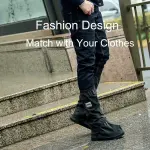 Waterproof Rain Shoe Cover for Men & Women | Reusable Rain Boot Shoe Covers | Anti-Slip Shoes Cover (Black (43-44))