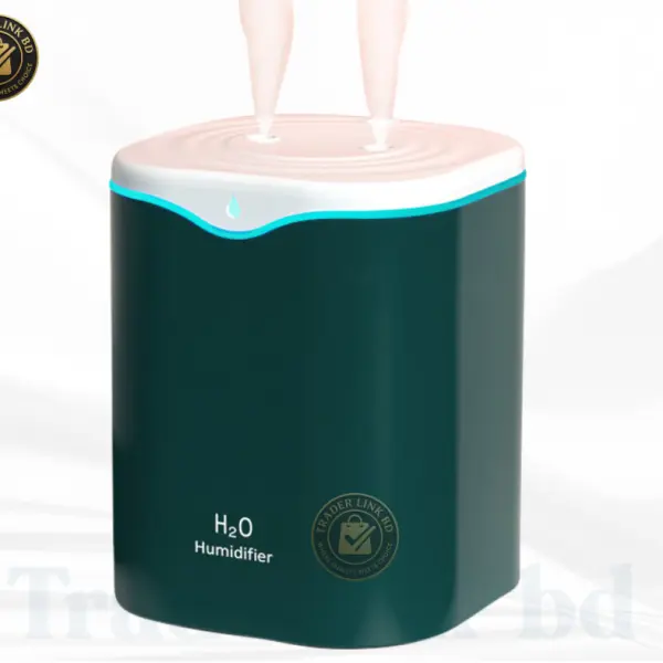 Portable USB Air Humidifier 2000ML (2L) – Green Dual Spray Whisper-Quiet Bedroom & Home Humidifier green ,pink ,white (green)