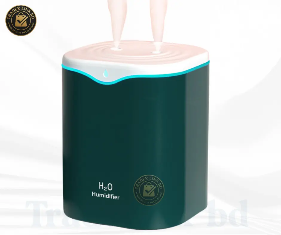 Portable USB Air Humidifier 2000ML (2L) – Green Dual Spray Whisper-Quiet Bedroom & Home Humidifier green ,pink ,white (green)