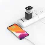 2 IN 1 Silicone Charger Protector with Cord Wrap, Silicone Power Adapter Case for iPhone, Snapback Charger Winder Compatible with 18W/20W Charger, 1.65 x 1.1 inches (Charger not Included) (Black)