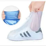 Waterproof Rain Shoe Covers | Non-Slip Reusable Shoes Cover for Men & Women | Rain Shoe Protector (Black L ( 39-40 ))