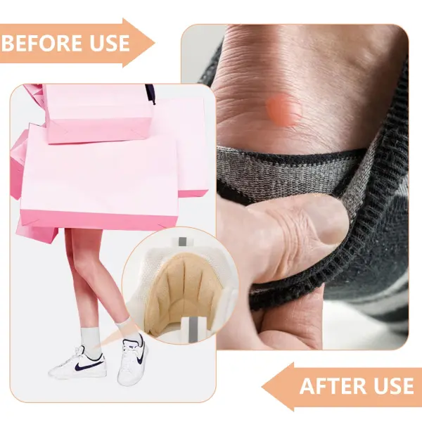 Heel Grips & Grips Inserts – Reusable Heel Guards Liners for Loose Shoes & Big Boots | Comfortable Soft Soft Sponge Heel Pads for Shoes Too Big