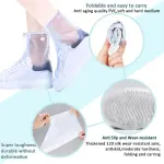 Waterproof Rain Shoe Covers | Non-Slip Reusable Shoes Cover for Men & Women | Rain Shoe Protector (Black (41-42))