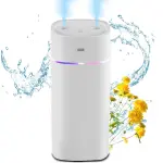 600ML Dual Spray Air Humidifier with Night Light – Silent Cool Mist Diffuser & Air Purifier for Home, Office, Bedroom, and Car (Light White)