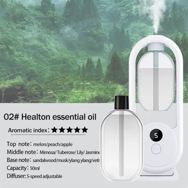 Intelligent Wall Mounted Automatic Aromatherapy Diffuser – Essential Oil Freshener Machine for Home & Office ,bathroom ,car (1Healton 1Diffuser)