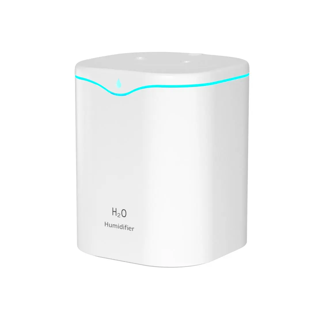 Portable USB Air Humidifier 2000ML (2L) – Green Dual Spray Whisper-Quiet Bedroom & Home Humidifier green ,pink ,white (white)