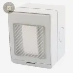 AC110-250V 20A Wall Switches 2 Gang 1 Way Waterproof Press Button Wall Light Switches Switch Socket (White- 2 gang)