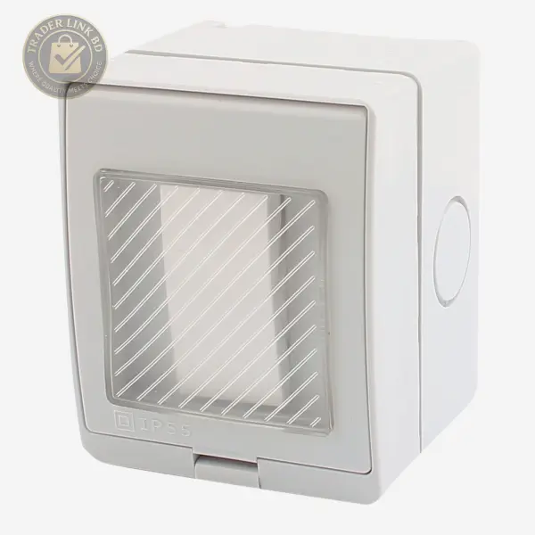 AC110-250V 20A Wall Switches 2 Gang 1 Way Waterproof Press Button Wall Light Switches Switch Socket (White- 2 gang)