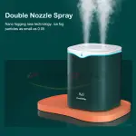 Portable USB Air Humidifier 2000ML (2L) – Green Dual Spray Whisper-Quiet Bedroom & Home Humidifier
