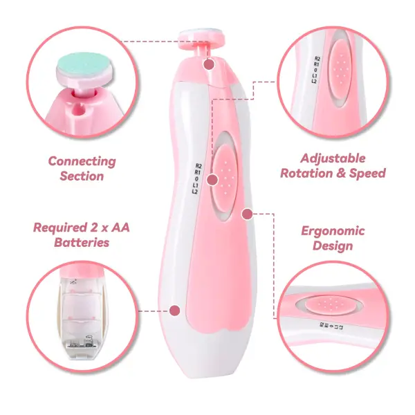 New-born Nail Trimmer for Kids Manicure Kit Electric Manicure Set Electric Nail Clipper