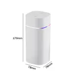 600ML Dual Spray Air Humidifier with Night Light – Silent Cool Mist Diffuser & Air Purifier for Home, Office, Bedroom, and Car (Light green)