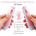 Nail File Drill for Baby No Sharp Claws Hurt, 6 in 1 Safety Cutter Trimmer Clipper for Toes and Fingers( blue & Pink) (Rectangular Blue)