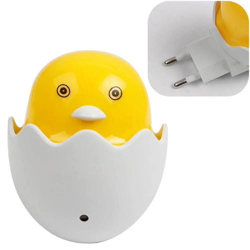 Automatic LED Light Sensor Plug-In Night Lamp – Yellow Duck Bedroom Socket Light