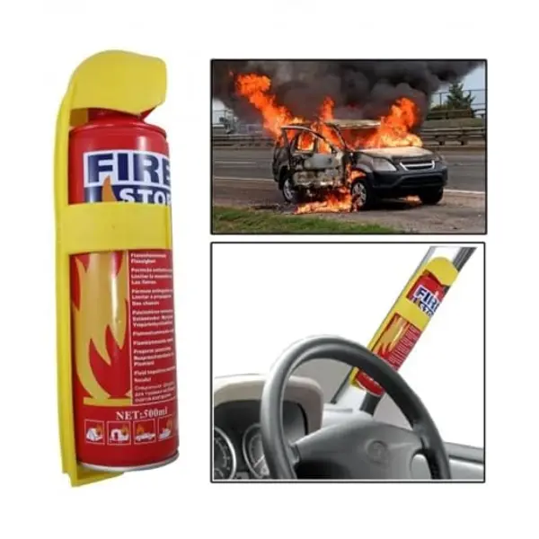 Fire Stop Car and Home Fire Extinguisher (Pack of 2) - VariEx, with Mounting Bracket for Home, Kitchen, Car, Grills, EV - Small Portable Preventive Solution for A, B, C, K Fires.