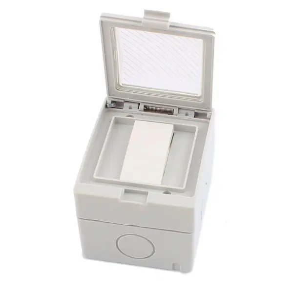 AC110-250V 20A Wall Switches 2 Gang 1 Way Waterproof Press Button Wall Light Switches Switch Socket (white 3 gang)