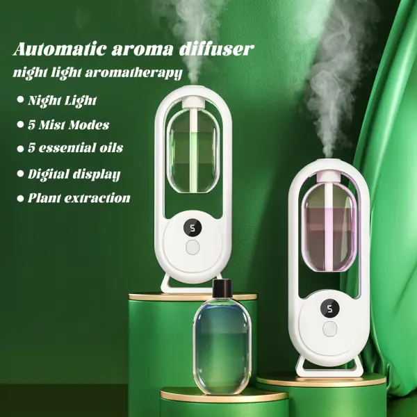 Intelligent Wall Mounted Automatic Aromatherapy Diffuser – Essential Oil Freshener Machine for Home & Office ,bathroom ,car (Shangeri-La 50ml)