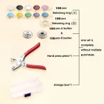 100/ Sets Metal Snaps Buttons with Fastener Pliers Press Tool Kit Perfect for DIY Crafts Clothes Hats and Sewing, Snap Button Fasteners Kit for Clothing Sewing