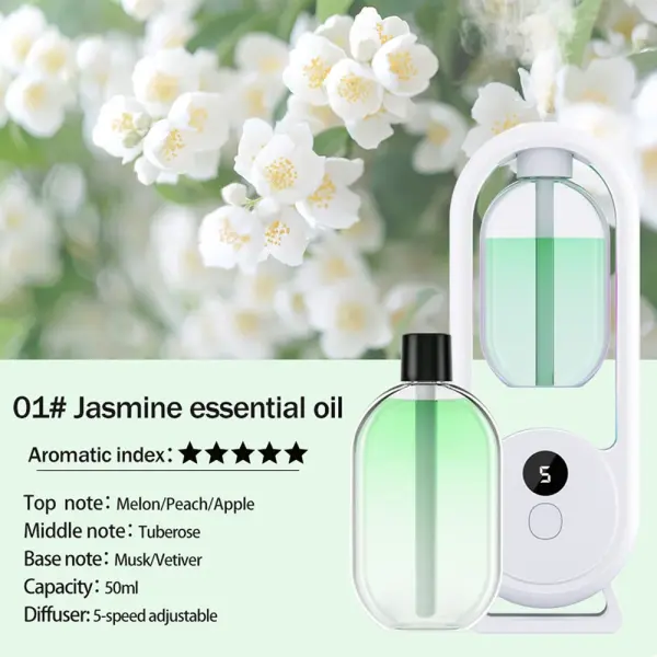 Intelligent Wall Mounted Automatic Aromatherapy Diffuser – Essential Oil Freshener Machine for Home & Office ,bathroom ,car (Healton 50ml)