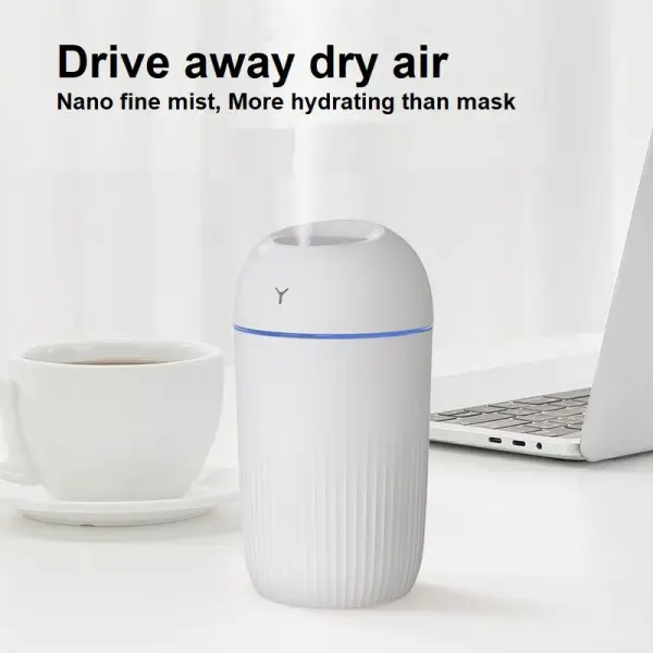 Electric Air Humidifier With Colorful Night Light 420ML Essential Oil Diffuser Fragrance Diffuser USB Cool Mist Sprayer Purifier (Pink)