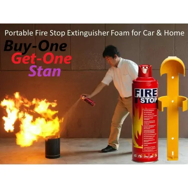 Fire Stop Car and Home Fire Extinguisher (Pack of 2) - VariEx, with Mounting Bracket for Home, Kitchen, Car, Grills, EV - Small Portable Preventive Solution for A, B, C, K Fires.