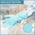 Reusable Waterproof Household Latex Hand Gloves for Kitchen Dish Washing Laundry Cleaning Gardening and Sanitation, pack of 2 (Pink girdle)