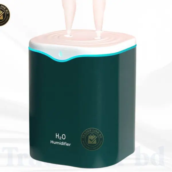 Portable USB Air Humidifier 2000ML (2L) – Green Dual Spray Whisper-Quiet Bedroom & Home Humidifier green ,pink ,white (green)