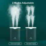 Portable USB Air Humidifier 2000ML (2L) – Green Dual Spray Whisper-Quiet Bedroom & Home Humidifier