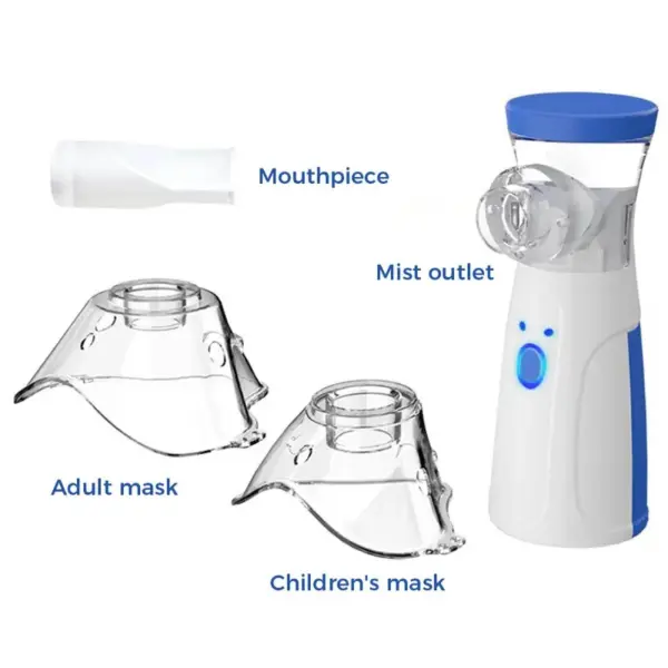 Portable Mesh Nebulizer Machine – Quiet Handheld Inhaler for Adults & Kids, Travel Friendly