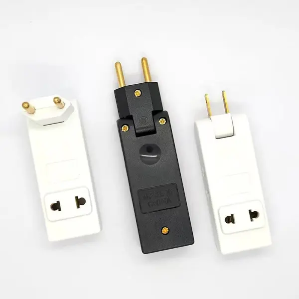 3-in-1 Adapter Plug 180° Rotatable Wireless Mini Slim Outlet Multi-Foldable EU/US Converter 2-Pin Rotate Plug | Foldable 3 Plug Socket | Ultra-Thin Space-Saving Wall Adapter Smart & Sleek Design