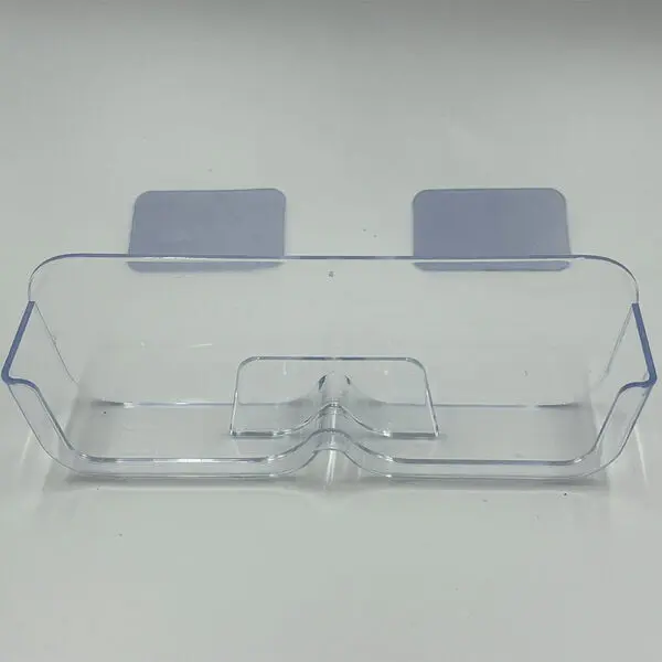 Wall Mounted Eyeglasses & Sunglasses Organizer Storage Display Holder (No Drill, Adhesive) (CLEAR)
