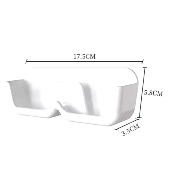 Wall Mounted Eyeglasses & Sunglasses Organizer Storage Display Holder (No Drill, Adhesive) (CLEAR)