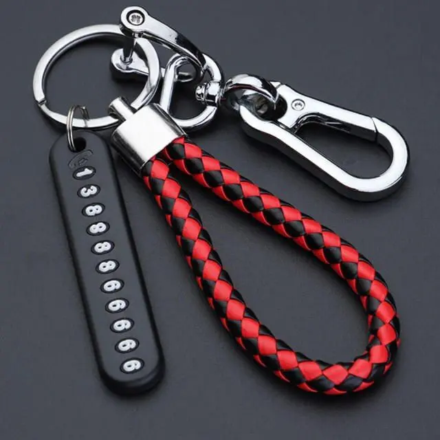 Anti-Lost Metal Keychain with Phone Number Tag | Double Pendant Keyring for Car, Bike, Office & Home Keys