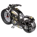 Motorcycle Design Desktop Alarm Clock – Stylish Tabletop Home & Office Decor (mate black)
