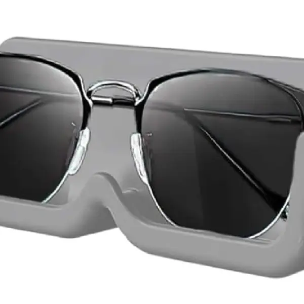 Wall Mounted Eyeglasses & Sunglasses Organizer Storage Display Holder (No Drill, Adhesive) (White)