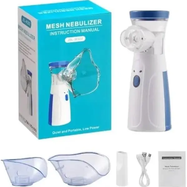 Portable Mesh Nebulizer Machine – Quiet Handheld Inhaler for Adults & Kids, Travel Friendly