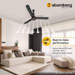 atomberg Studio+ 1200mm BLDC Motor 5 Star Rated Ceiling Fans for Home with Remote Control | Upto 65% Energy Saving High Speed Fan with LED Lights | 2+1 Year Warranty (Earth Brown)