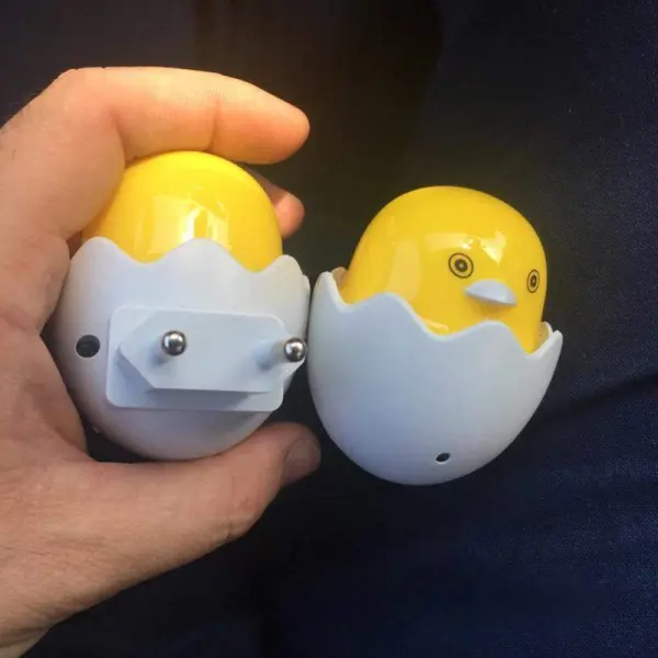 Automatic LED Light Sensor Plug-In Night Lamp – Yellow Duck Bedroom Socket Light