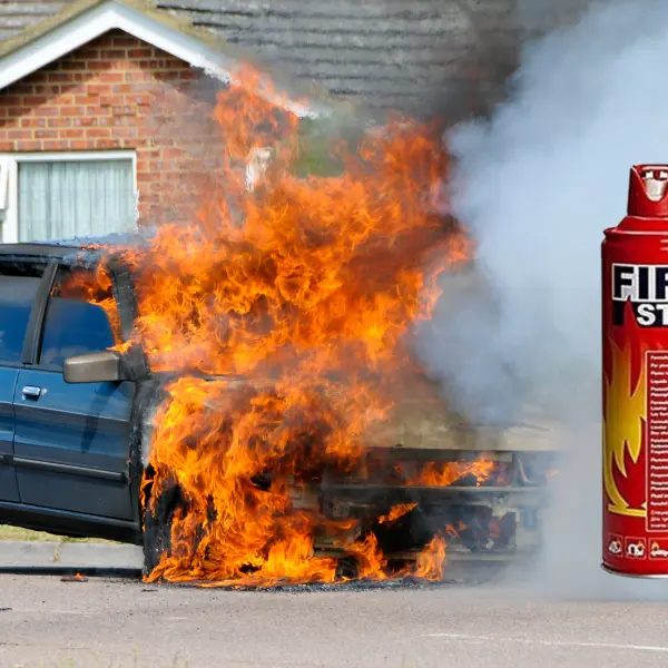 Fire Stop Car and Home Fire Extinguisher (Pack of 2) - VariEx, with Mounting Bracket for Home, Kitchen, Car, Grills, EV - Small Portable Preventive Solution for A, B, C, K Fires.