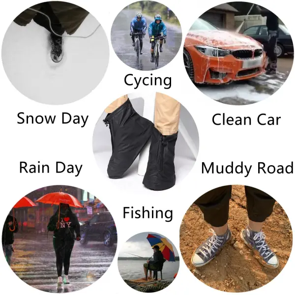 Rain & Mud Shoe Cover for Men, Women, Kids, Students & Travelers | Waterproof Non-Slip PVC Shoe Protector for Outdoor & Office Use (44-45)